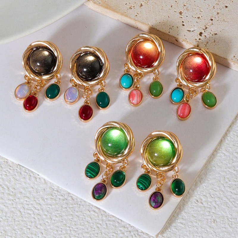 Body Jewelry Brands - Orecchini di cristallo di vetro colorato