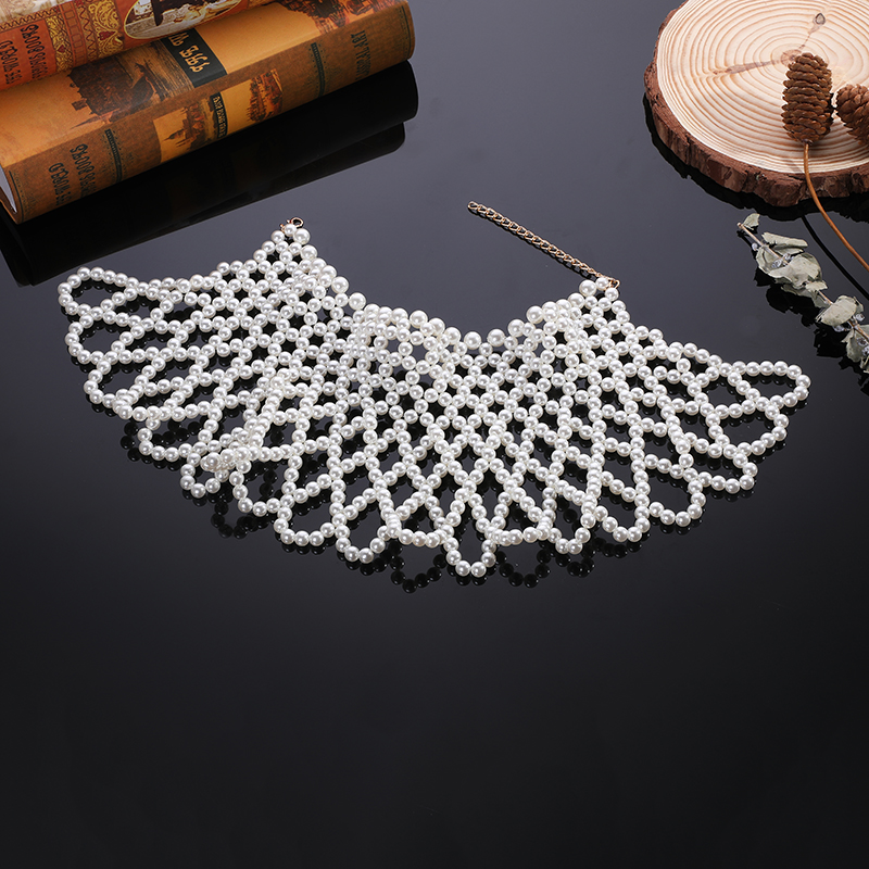 Body Jewelry Brands - Collana alla moda con perle, catena