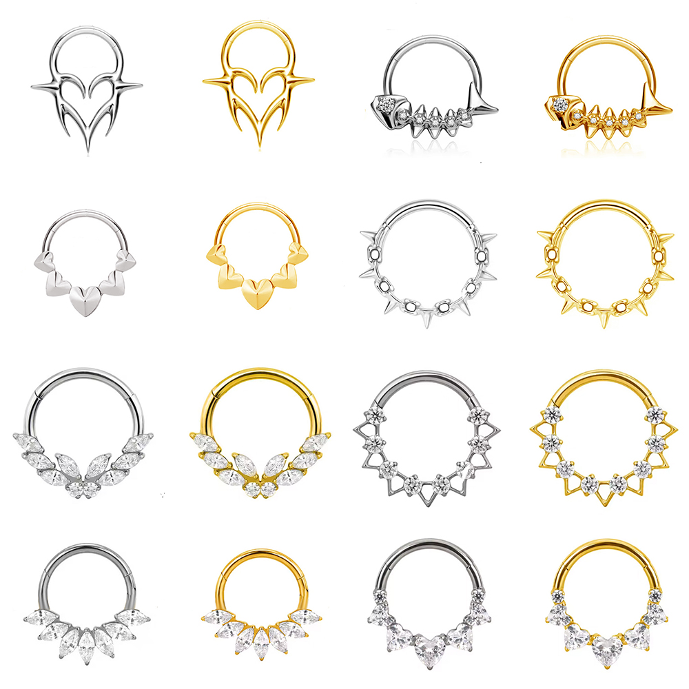 Conch Earring Hoop - 1 pz G23 titanio conchiglia anello