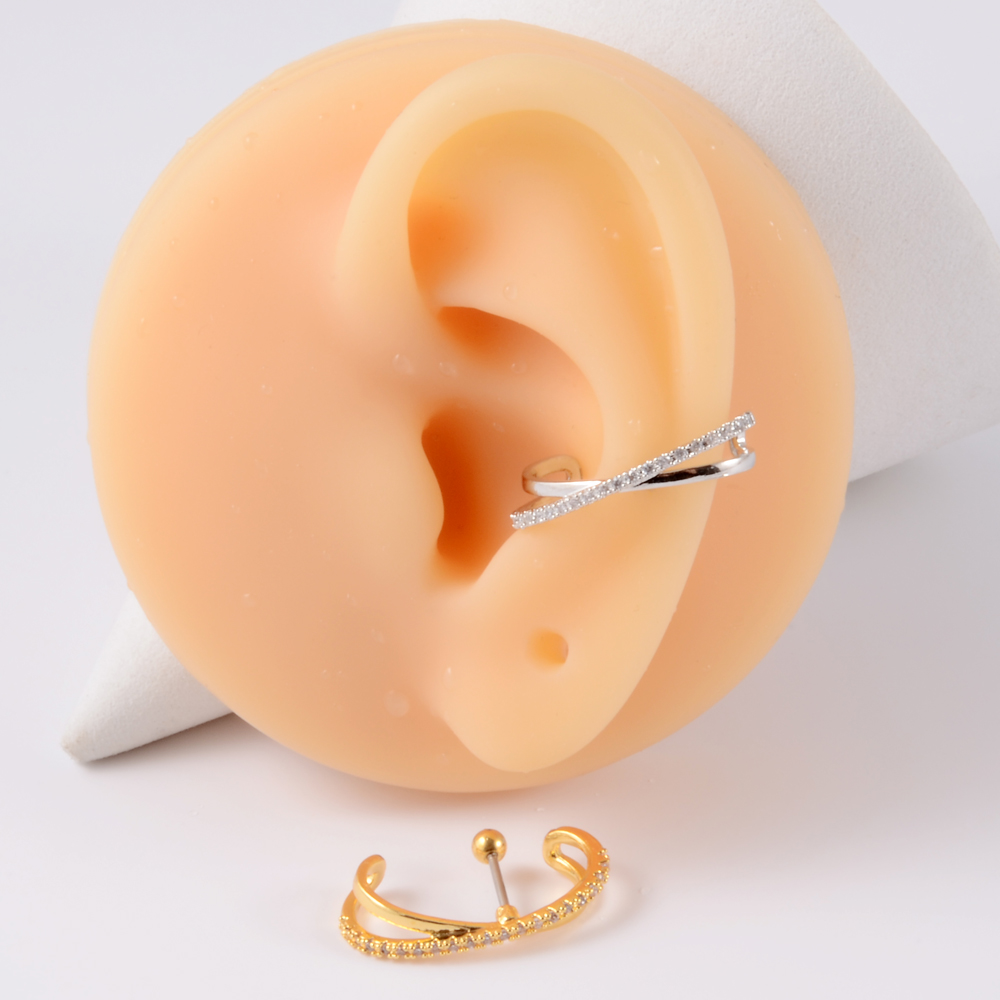1PC 16G Ladies CZ Hoop Ear Stu - Conch Earring Hoop recensione e prezzo