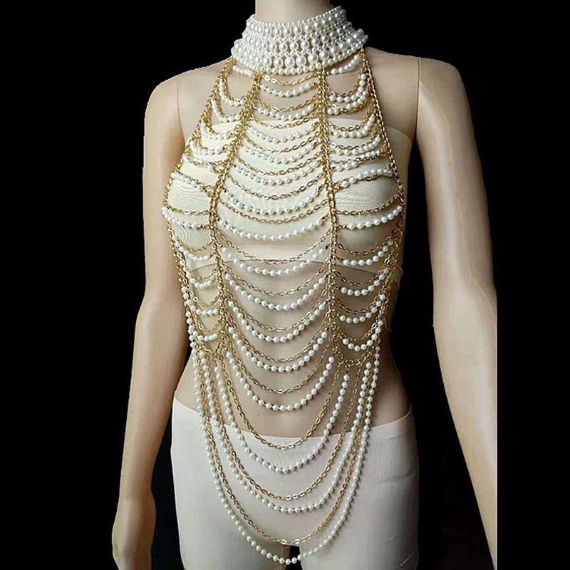 Collana di perle multistrato V - Body Jewelry Brands recensione e prezzo
