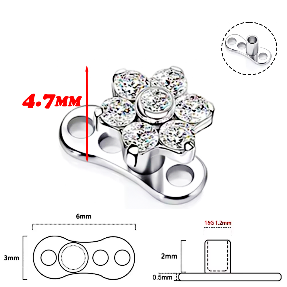 F136 Lega di titanio Fiore di  - Dermal Anchor Top recensione e prezzo